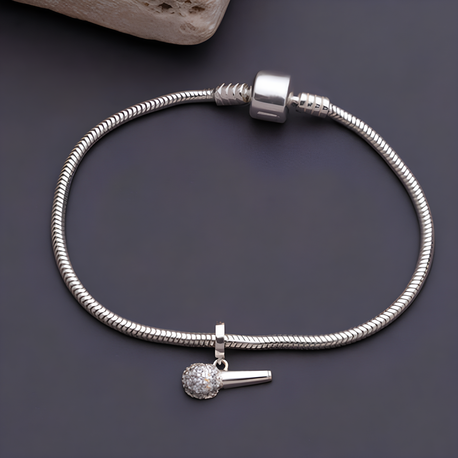 Berloque Prata 925 Microfone
